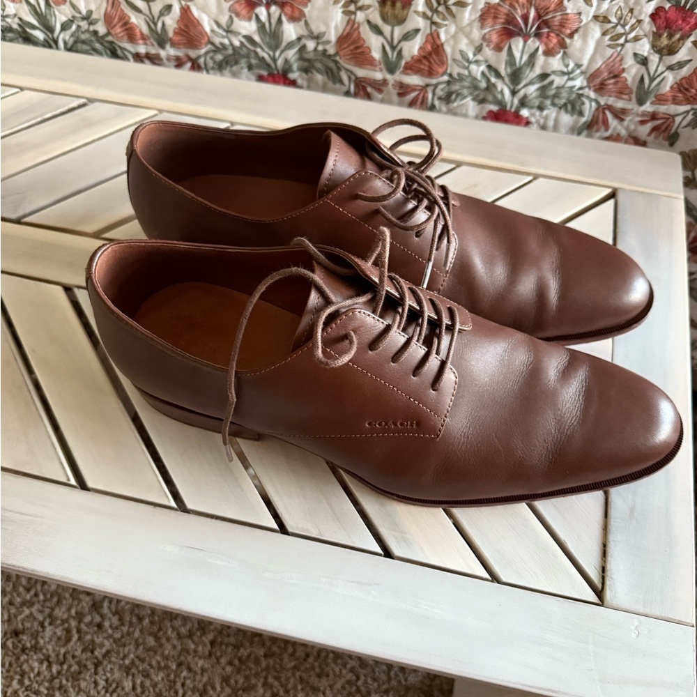 Coach Men's Tan Leather Oxfords